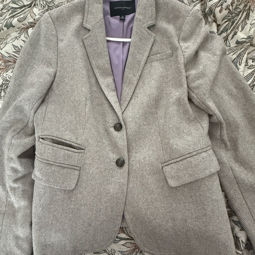 Banana Republic Light Gray Women's Blazer